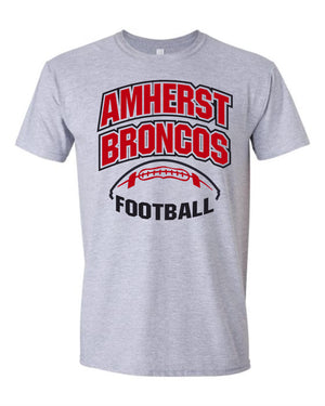Amherst Football short sleeve T-shirt Gildan 50/50 blend