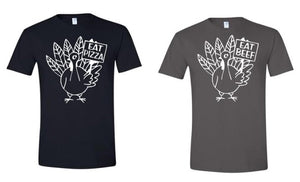 Turkey eat pizza/beef thanksgiving shirt any color