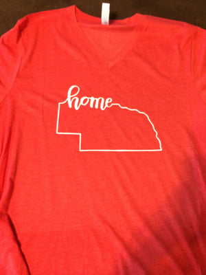 Nebraska home outline T-shirt any size or color