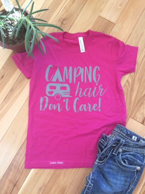 Camping hair don’t care T-shirt