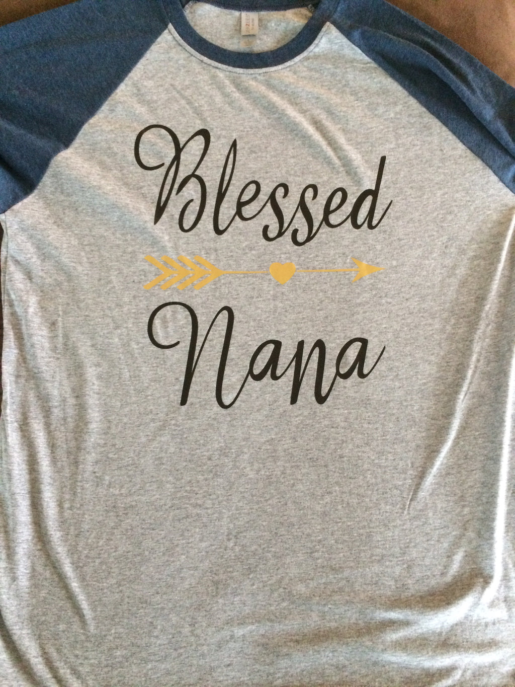 Blessed Nana on 3/4 Sleeve T-shirt
